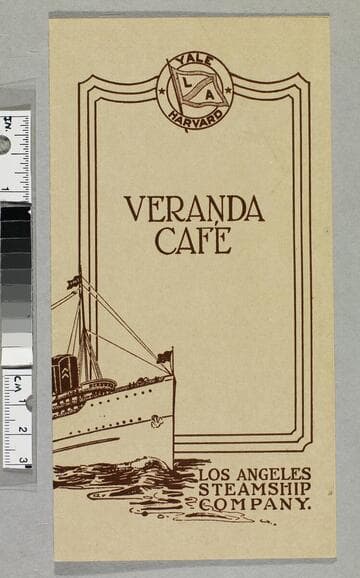 Veranda Cafe beverage list
