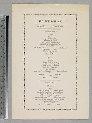 Port menu