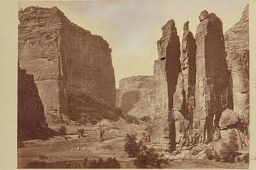 Canyon de Chelle; walls of the Grand Canyon about 1,200 feet in height