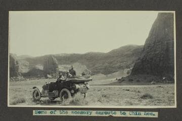 Zahn trip to San Juan placers in a Franklin car. Some of the scenery enroute to Chin Lee