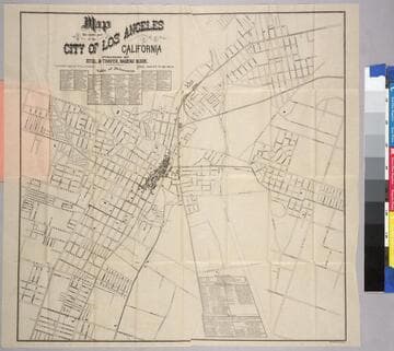 Map of the central part of the City of Los Angeles, California
