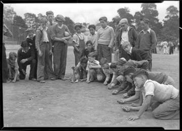 Marble champions, Echo Park, Los Angeles. 1931