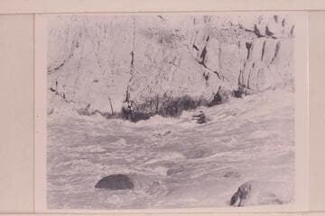 Thrilling scene of running the rapids of the Colorado in Elmer Clifton's "The Bride of the Colorado." Woodbury in boat