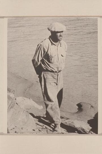 Harry Simpson at Bright Angel Creek after making the run down from Lees Ferry wiht Merrill Spencer