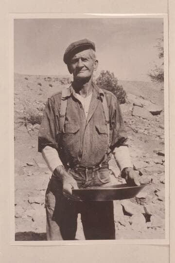 Billie Hay, one of the placer miners of Glen Canyon