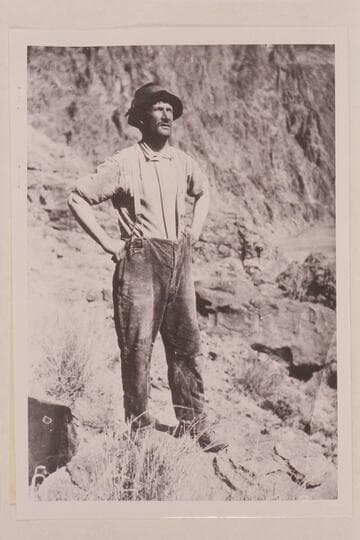 Goddard Nathaniel Quist on Colorado River. Copy of photo owned by him
