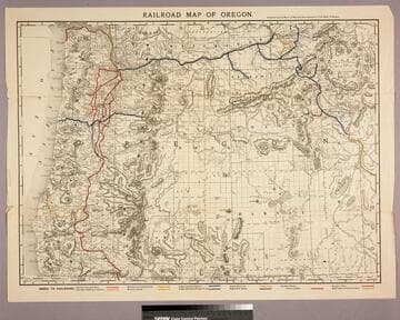 Railroad map of Oregon