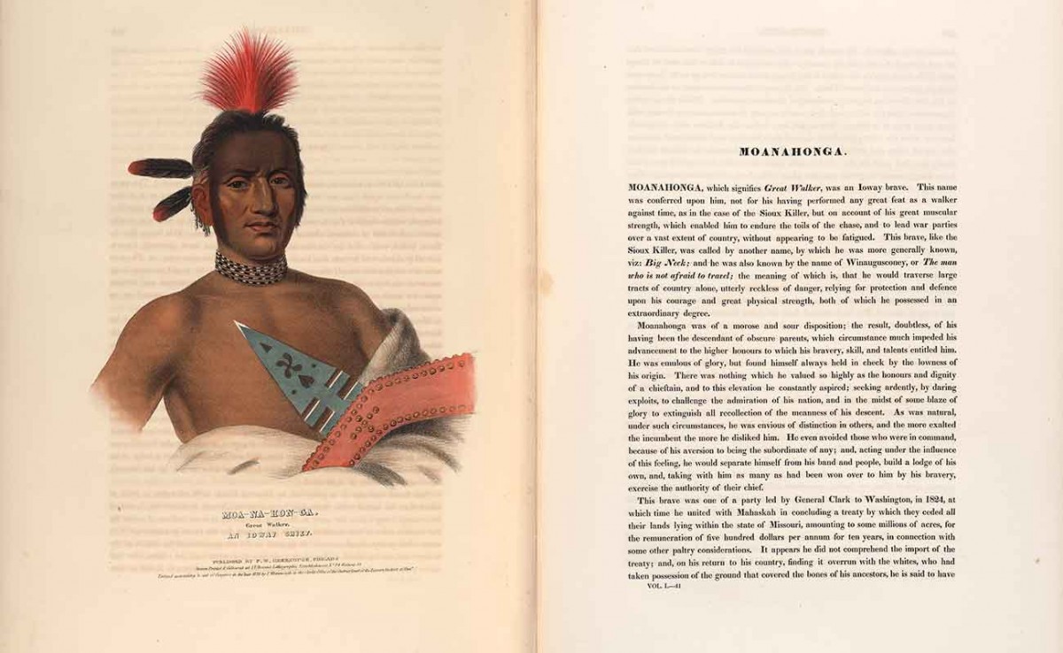 Hand-colored lithograph in Thomas L. McKenney and James Hall, History of the Indian Tribes of North America