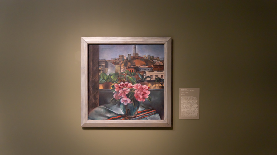 Painting by Miki Hayakawa, title "From my window" on display at The Huntington