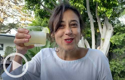 Maite Gomez-Rejón with kumquat paloma