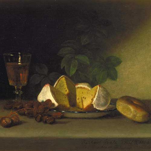 Still Life with Wine, Cake, and Nuts by Raphaelle Peale
