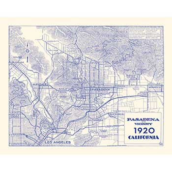 Vintage Pasadena Map