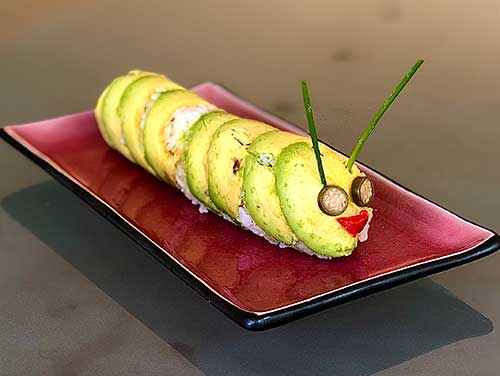 Avacado caterpillar roll