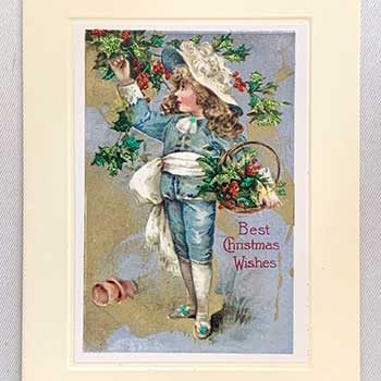Holly Holiday Blue Boy Card