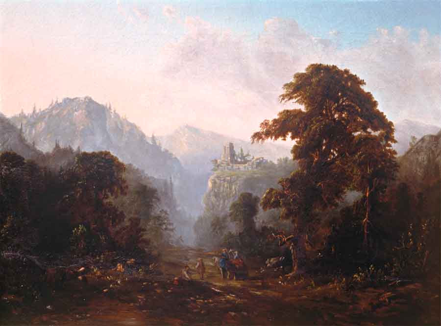 Although he had no formal fine art training, Robert S. Duncanson became the first African-American artist with an international reputation. His Landscape with Ruin, ca. 1853, likely dates to the period after his return from Italy to Cincinnati, Ohio, where he had launched his career as an artist. Although he had no formal fine art training, Robert S. Duncanson became the first African-American artist with an international reputation. His Landscape with Ruin, ca. 1853, likely dates to the period after his return from Italy to Cincinnati, Ohio, where he had launched his career as an artist.