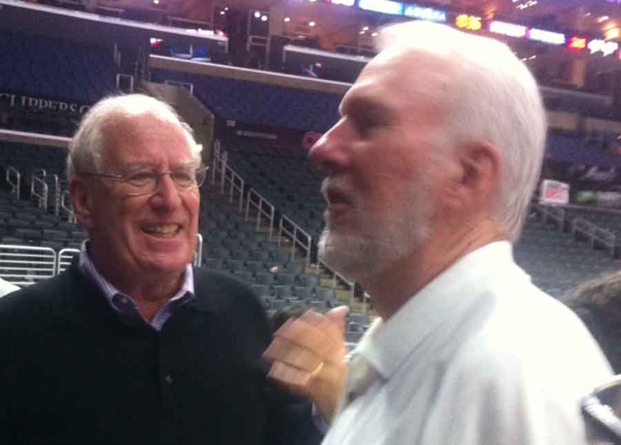 Koblik with Gregg Popovich, coach of the San Antonio Spurs. Photograph by David S. Zeidberg. Koblik with Gregg Popovich, coach of the San Antonio Spurs. Photograph by David S. Zeidberg.
