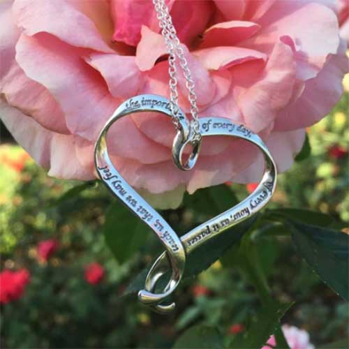 Sterling silver heart necklace
