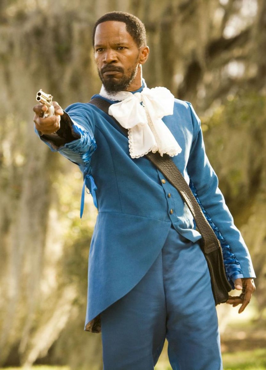 Actor Jamie Foxx dressed as Blue Boy in Quentin Tarentino’s Django Unchained