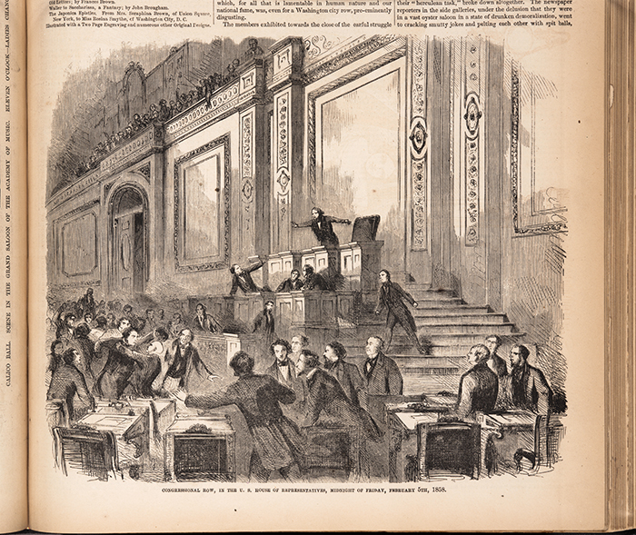 Congressional Row, in the U.S. House of Representatives, Midnight of Friday, February 5th, 1858
