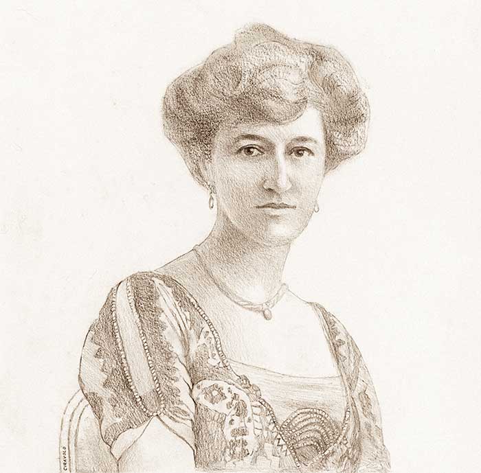 Portrait of landscape architect Beatrix Farrand (1872–1959), by Jeanne Ciravolo.