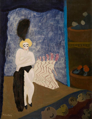Milton Avery (1885–1965), Burlesque, 1936, oil on canvas, 36 × 28. The Huntington Library, Art Collections, and Botanical Gardens.   © 2015 The Milton Avery Trust / Artists Rights Society (ARS), New York. 