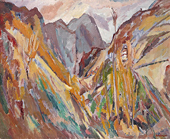 David Bomberg (1890-1957), The Slopes of Navao, Picos de Europa, 1935. Oil on canvas, 33 11/16 x 41 1/8 in. The Huntington Library, Art Collections, and Botanical Gardens.
