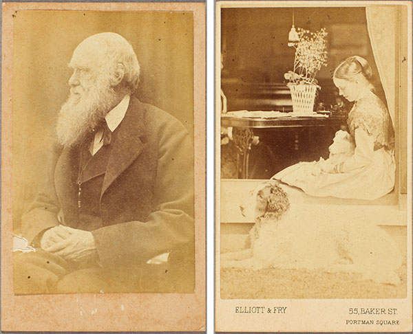 Charles Darwin (left) and his daughter Henrietta Emma "Etty" Litchfield