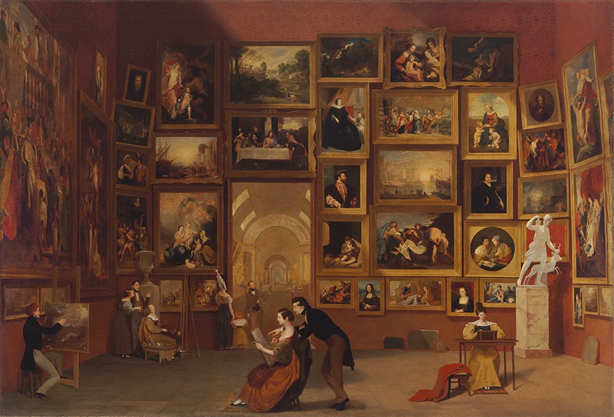 Samuel F. B. Morse (1791–1872), Gallery of the Louvre (1831–33), oil on canvas, 73 1/2 x 108 in. Terra Foundation for American Art, Chicago.