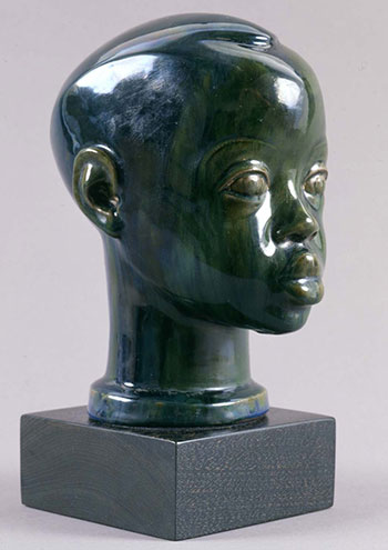 Sargent Claude Johnson (1888–1967) Head of a Boy, ca. 1928 Glazed stoneware, 7 ½ × 4 ¾ × 6 in. 