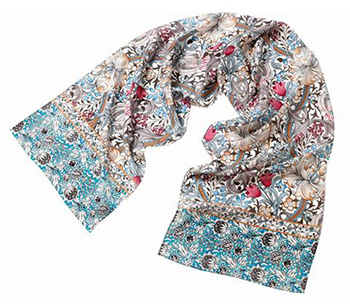 William Morris Golden Lily Pink Scarf $75