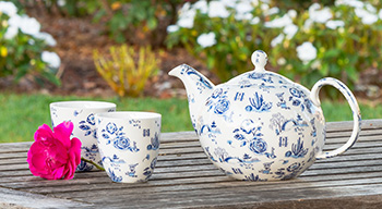 Garden Toile Tea Set $150