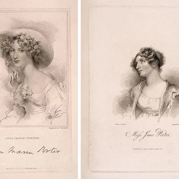 The Porter sisters. Left: Anna Maria Porter. Right: Jane Porter.