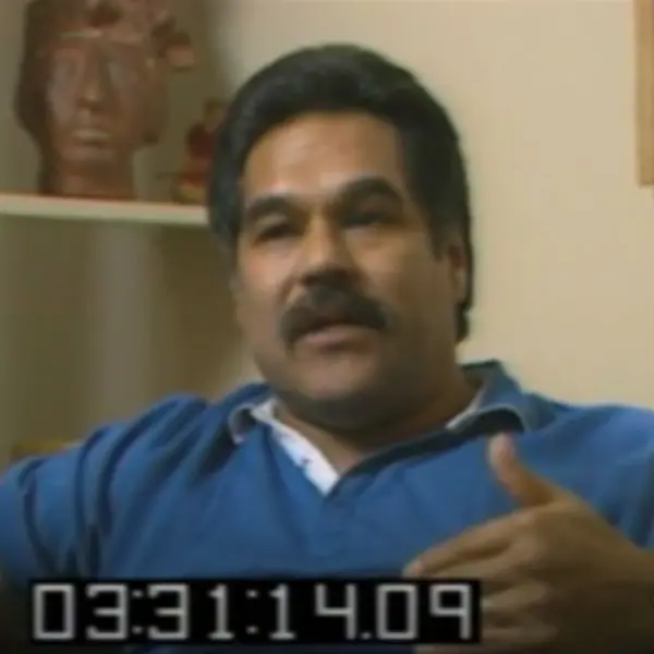 Luiz Valdez, raw footage from an interview for the KCET series “Los Angeles History Project,” recorded on February 8, 1988.