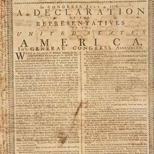 Detail of Declaration of Independence