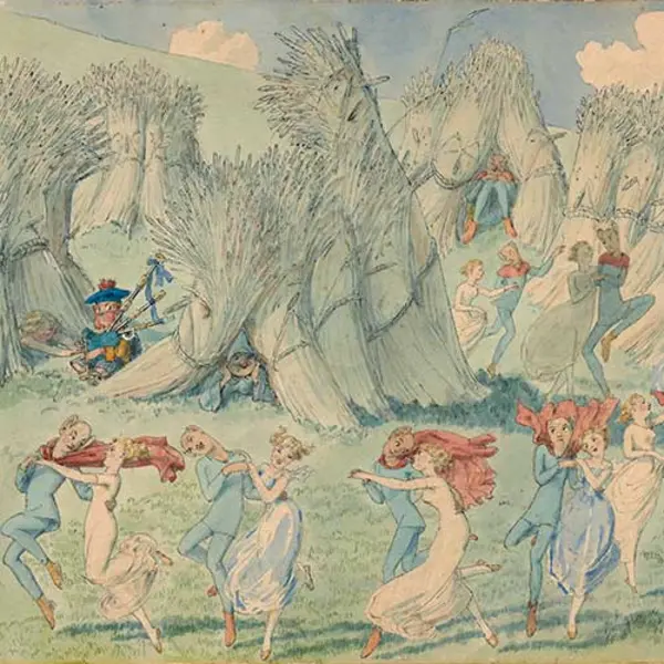 Watercolor of fairies