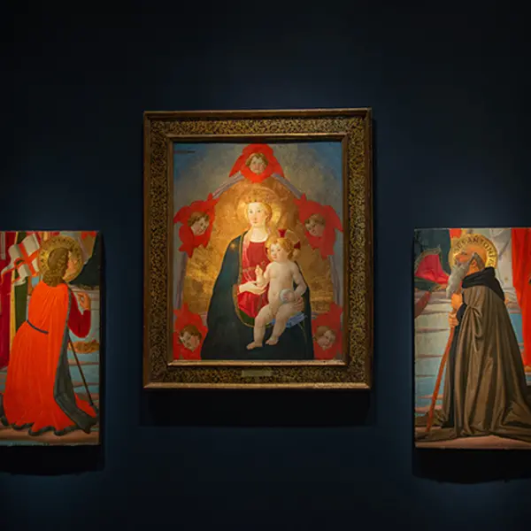 Installation view of Cosimo Rosselli altarpiece
