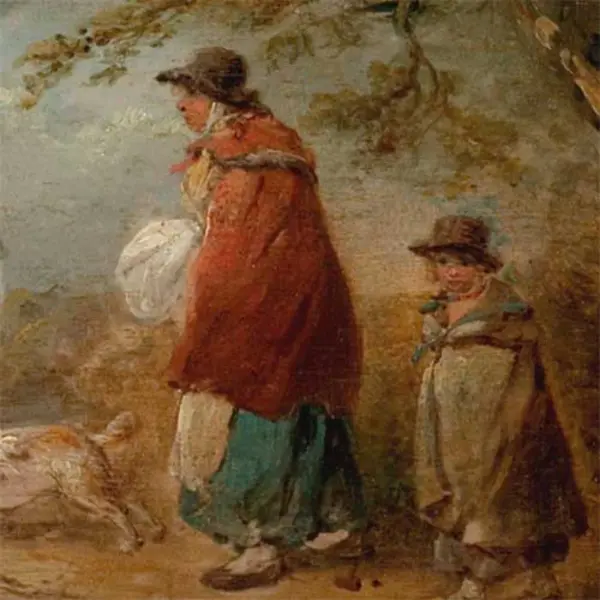 painting of peasant mother and child