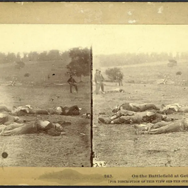 Photograph of dead civil war soldiers