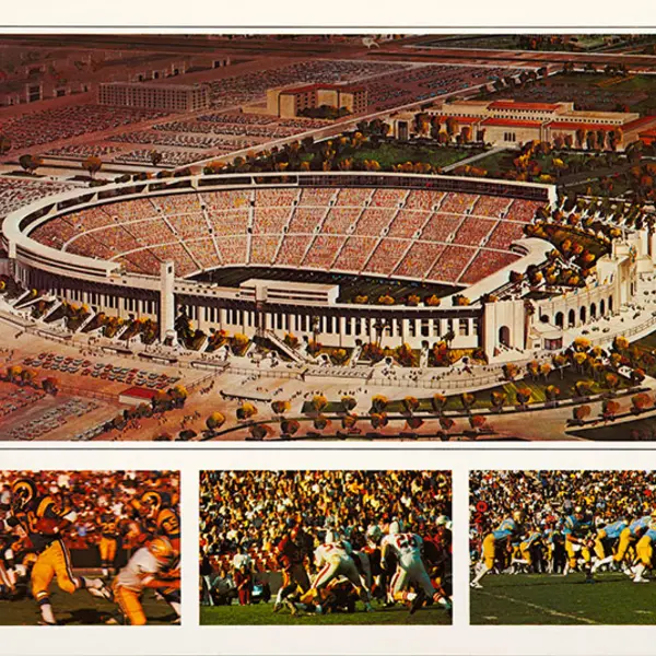 Detail of Los Angeles Memorial Coliseum