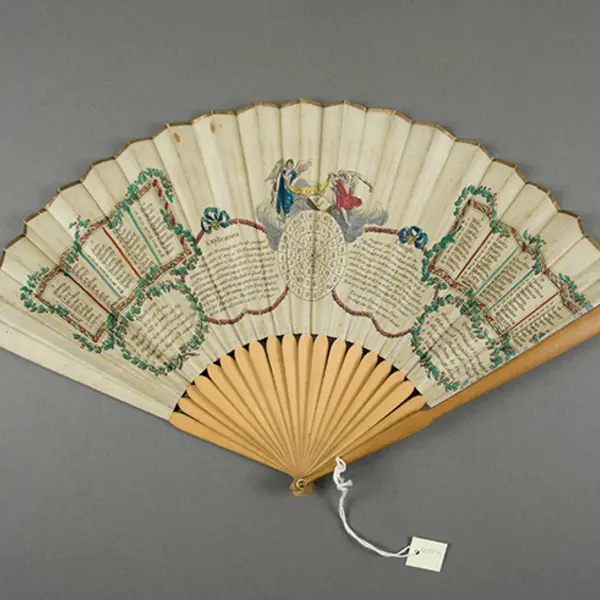 Printed fan from the 18th century
