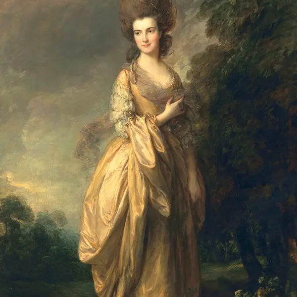 Detail of Thomas Gainsborough Portrait of Elizabeth Beaufoy