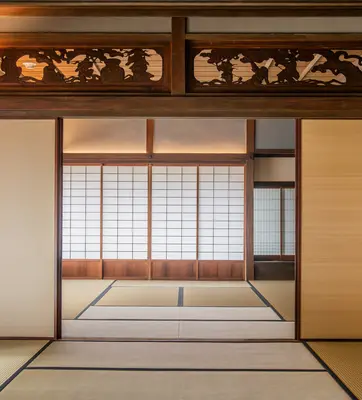 The interior of the Japanese Heritage Shōya House. 