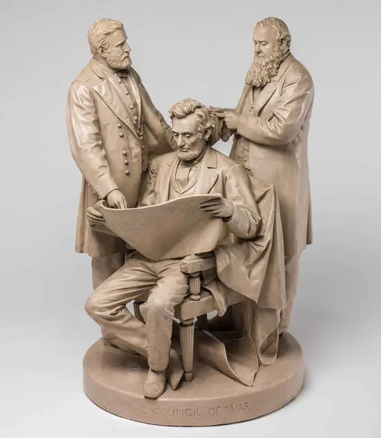 John Rogers (1829–1904), Council of War, 1868, painted plaster, height of 24 in. The Huntington Library, Art Collections, and Botanical Gardens. Photography © 2014 Fredrik Nilsen.