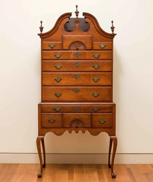 Unknown, High Chest of Drawers, ca. 1750–75, wood (cherry and white pine), 84 × 37 1/4 × 20 1/2 in. The Huntington Library, Art Collections, and Botanical Gardens. Photography © 2014 Fredrik Nilsen.