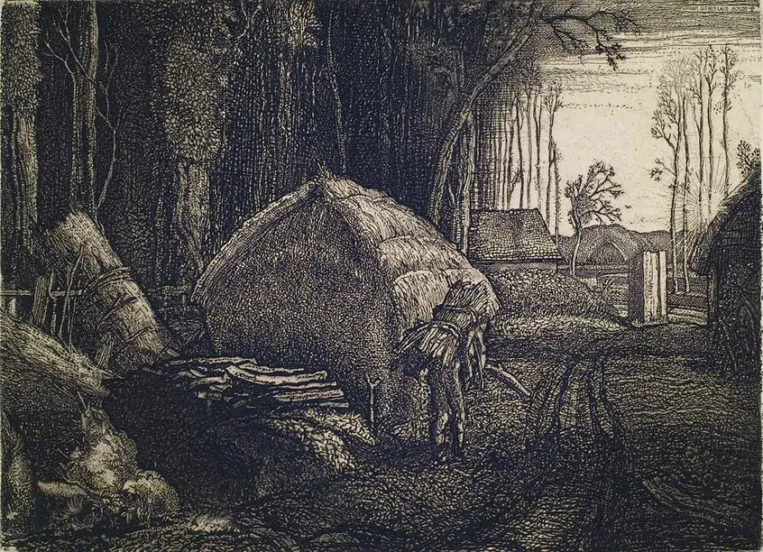 Graham Sutherland (British, 1903-1980), Pecken Wood, 1928, etching. Gift of Russel I. Kully, The Huntington Library, Art Collections, and Botanical Gardens.