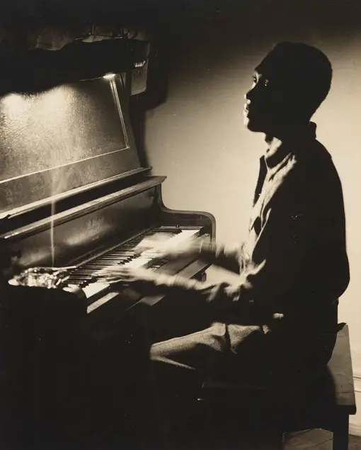 Claudius Wilson, the company composer and accompanist for the First Negro Classical Ballet, Los Angeles, ca. 1947–57. Huntington Library.