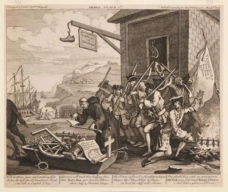 William Hogarth (1697–1764), The Invasion, March 1756.  Huntington Library, Art Collections, and Botanical Gardens.