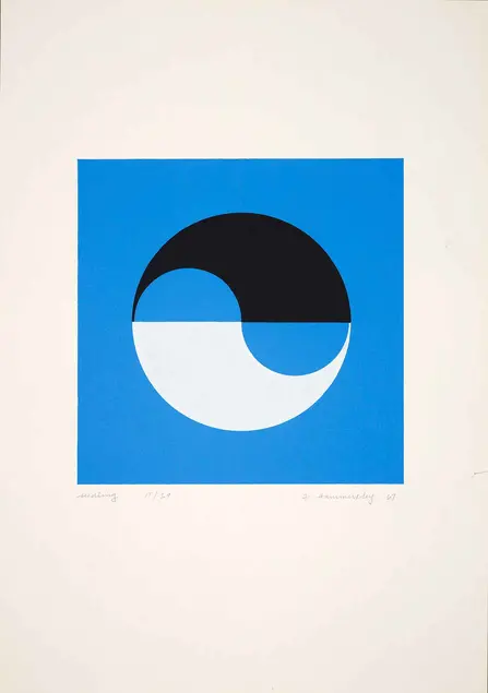 Frederick Hammersley (1919–2009), Seedling, #4, 1967, screenprint, ed. 17/29, 17 × 12 in. The Huntington Library, Art Collections, and Botanical Gardens, gift of the Frederick Hammersley Foundation. © Frederick Hammersley Foundation