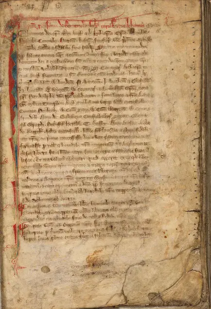 Rare draft of the Magna Carta, Statutes, England, 13th century. The Huntington Library, Art Collections, and Botanical Gardens.