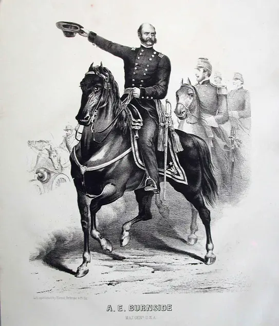 Ehrgott, Forbriger, & Co. (American), A.E. Burnside, Maj. Genl. U.S.A., ca. 1862-69, lithograph.